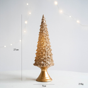 Dropshipping Shopify Resin Christmas <b>Tree</b> Rocking Horse House Tabletop Decor Holiday Home Festive Decoration - Product Image 3