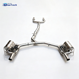 ท่อไอเสีย FlowTech T304 สแตนเลสสตีลแบบ Catback สำหรับรถยนต์ Mercedes C43 C400 C450 W205 3.0L V6 Biturbo พร้อมระบบควบคุมวาล์วแบบรีโมท - Product Image 1