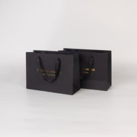 Sacs en papier cartonnés personnalisés pour vêtements, cadeaux, mode, avec poignée, boutique, sacs de shopping de luxe