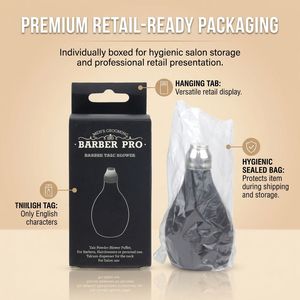 Soplador de Polvo Profesional de Goma para Cabello, Aplicador de Talco para Barbería, Plumero de Cuello, Herramienta de Peluquería y Estilismo - Product Image 4