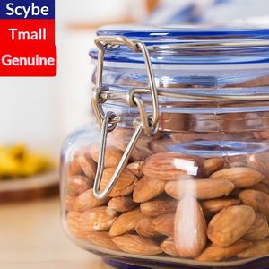 Hxglass - Recipiente de Vidrio de Estilo Europeo de Color Sólido con <span class=keywords><strong>Tapa</strong></span> Hermética para Guardar Refrigerios Frescos, Dulces, Frutos Secos, Especias y Miel - Product Image 4