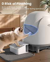 Selbst reinigende Katzen toilette App Control Automatische Katzen toilette mit zwei Sicherheits sensoren Open Top Design Inklusive Duft patrone