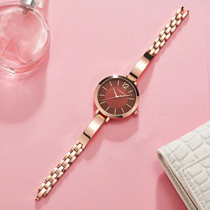 Relojes dorados a la moda para mujer, reloj de cuarzo ultrafino de acero inoxidable, reloj romántico para mujer, relojes para mujer, Montre Femme - Product Image 5