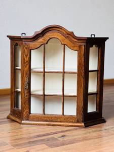 Armadietto Medico Incassato in Legno, Mobile da Bagno Rustico, Cassettiera Antica da Farmacia con Finestra in Vetro, Vetrina in Legno Antico - Product Image 6