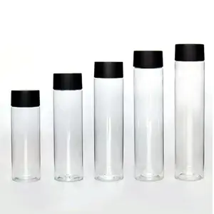 Wholesale Straight Side Cylinder Voss Glass Water Bottle Mineral Water Bottles Glass