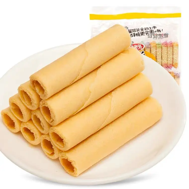 Tío Pop Snacks Comida vegana Arroz Cracker Arroz Pop Snacks coreanos Cacahuete Sabor a leche Rollo de huevo Galletas dulces