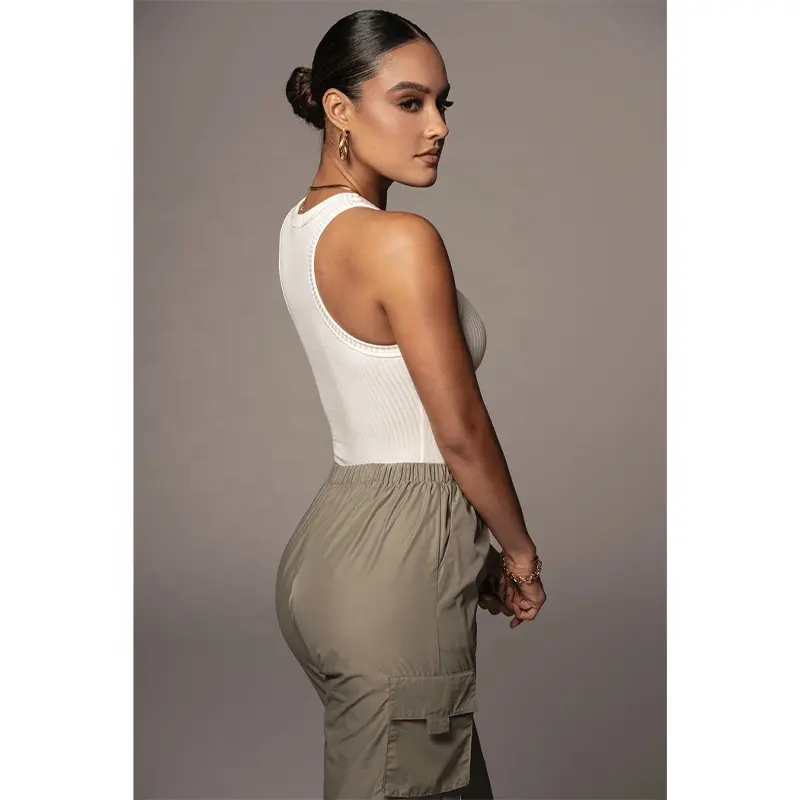 OEM Custom Fashion Bodycon Tight Thin White Tank Tops Ladies Gym Tank Tops Women