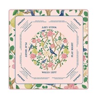 Tapis de jeu américain personnalisé ; Antidérapant ; Réducteur de bruit ; Pliable ; Tapis de table de jeu de Mahjong avec sac de rangement ; OEM ; Sublimation ; Naturel