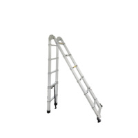Échelle télescopique multifonctionnelle pliante en aluminium à 8 marches, design moderne, structure domestique combinée pour diverses utilisations