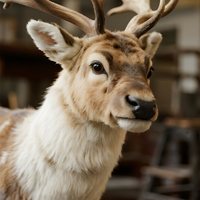 Renne animatronique de Noël personnalisé pour intérieur, modèle d'animal réaliste en mouvement, idéal pour centre commercial, parc à thème, événement festif, décoration hivernale