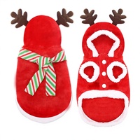Pull à capuche en flanelle pour chien, motif renne, pour l'hiver et Noël, pour chiens de petite et moyenne taille