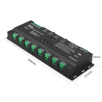 Nuevo producto Bar KTV 24 canales voltaje constante RGB RGBW DMX512 controlador RDM decodificador para luz de escenario