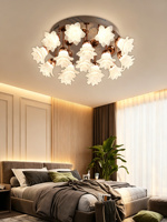 Lustre suspendu en forme de fleur en acier inoxydable couleur or champagne avec LED, hauteur réglable et télécommande pour salles à manger et halls