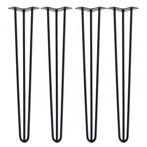 Heavy-Duty Metal Hairpin <b>Legs</b> 2 3 Rod Black Powder Coating Finish Industrial Modern Furniture <b>Table</b> <b>Legs</b> for Outdoor Hospital - Product Image 4