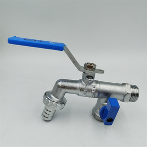 2ハンドル2インレットウェイビブコックホースウォータータップ洗濯機鍛造真鍮ビブコックウォータータップ - Product Image 6