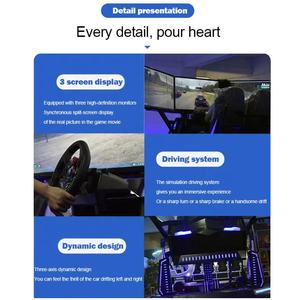 جهاز محاكاة ديناميكي للسيارة بشاشة ثلاثية المحاور Vr بشاشة عرض فيديو سباق من المصنع - Product Image 2