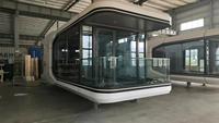 Maison capsule spatiale haut de gamme, maison modulaire de luxe préfabriquée en conteneur avec chambre, salon, salle de bain et cuisine