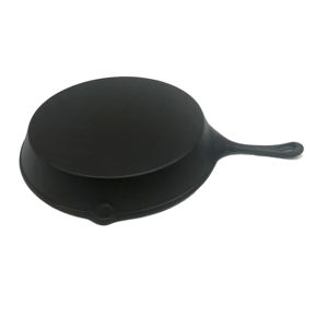 Ensemble de poêles rondes en fonte de 12 pouces et petite poêle à frire au design moderne, collection de matériel de cuisson en métal pour <span class=keywords><strong>l</strong></span>'extérieur - Product Image 5