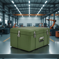 Valise de transport portable antichoc en plastique rigide pour outils, étanche et protectrice, en rotomoulage