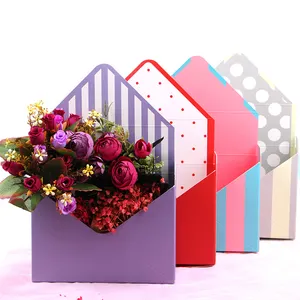 Spot Wholesale Enveloped Packing Flower Box Flower Gift & Craft Box Hot Sales Fold Paper Flower Box