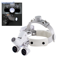 Lampe frontale à Led portable sans fil 5w Loupe dentaire chirurgicale 2,5x3,5 x Loupe