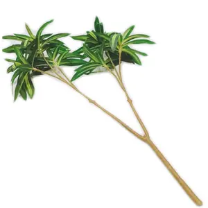 Plantas artificiais tropicais grandes ramos de palmeira artificiais folhas de plástico real toque folhas de lírio de bambu falso para decoração de casa