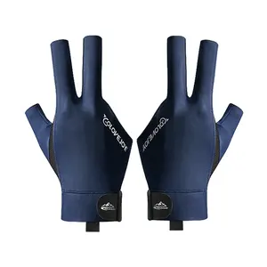 Oem Custom Kleurrijke 3 Vingers Biljart Zwembad-Handschoenen Open Vinger Snooker Handschoenen Voor Rechterhand Of Linkerhand