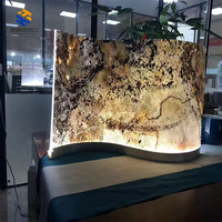 Revêtement mural de luxe KT STONE, panneaux translucides, pierre décorative de haute qualité, design intérieur, la lumière passe