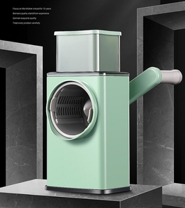 เครื่องตัดแบบหมุนด้วยมือ3ชิ้นทำจาก ABS + ที่หั่นผักสแตนเลสมีดสับสลัดขิงหั่นชีสผักผลไม้ - Product Image 4