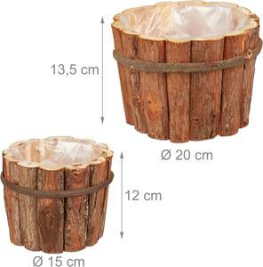 <span class=keywords><strong>Pot</strong></span> de fleur rustique en bois tronc d'arbre aspect bois petite jardinière tronc en bois bougeoir Mini <span class=keywords><strong>Pot</strong></span> de plante Cactus succulent <span class=keywords><strong>Pot</strong></span> bol - Product Image 6