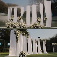Arche de toile de fond détachable en tube courbé pour décoration de mariage en extérieur