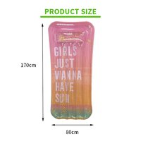 Nouveau design magnifique matelas gonflable en PVC rose et violet certifié CE 170x80cm pour enfants