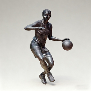Statua <span class=keywords><strong>Fontana</strong></span> Moderna in Bronzo a Grandezza Naturale di Ballerina Danzante, Figurina 3D Fusa a Mano con Stampa Offset, Arte di Moda - Product Image 1
