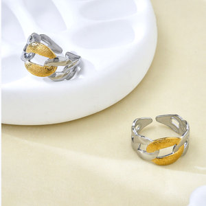 <b>Custom</b> <b>Ring</b> Bulk Non Tarnish 316L Stainless Steel 14k 18k Gold Plated Fine <b>Ring</b> for Women - Product Image 6