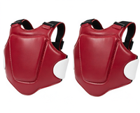 Protège-poitrine en cuir pour la boxe, lot de 2 protections d'entraînement pour MMA, karaté et sparring