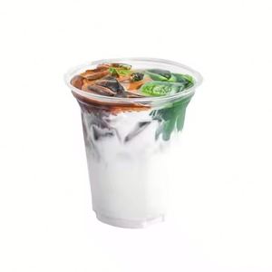 Vasos Desechables Ecológicos de Pared Simple de 98 mm, de Plástico PET Transparente, Tamaño Personalizado Aceptado para Leche, Café y Jugos, Venta al Por Mayor - Product Image 1