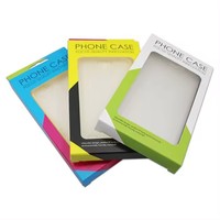 Emballage de protection d'écran en verre trempé Emballage de film de protection de téléphone portable Boîte d'enveloppe en verre de téléphone portable neutre Carte de bétail