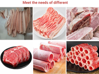 Trancheuse à viande électrique automatique pour marmite mouton agneau boeuf Rouleau congelé Machine à couper les rouleaux Steak Tranchage poitrine de porc