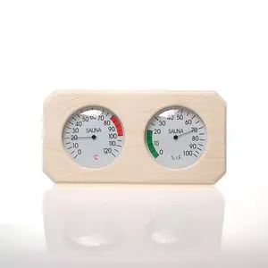 Attrezzatura per sauna per piscina sauna accessori per bagno turco umido secco misuratore di temperatura e umidità termometro in legno di fabbrica