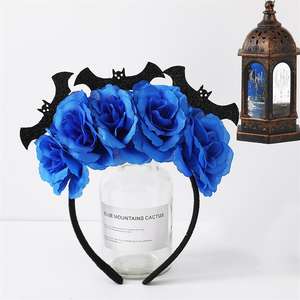 Diademas de Murciélago para Mujeres y Niñas, Accesorios para el Cabello con Flores para Fiestas de Carnaval y Halloween - Product Image 5