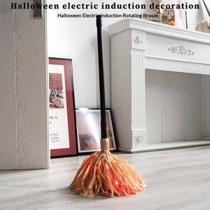 Halloween Witch Broom Prop Kids Cosplay Costume Accessory Plastic Handle Straw Broomstick for <strong>Party</strong> and Holiday <strong>Decoration</strong> - Product Image 4