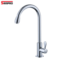 Robinet de cuisine SANIPRO moderne pour évier à légumes, en acier inoxydable chromé, robinet à eau froide simple