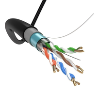 Câble Ethernet Cat5e FTP blindé extérieur anti-UV en vrac de 305 m pour réseau LAN