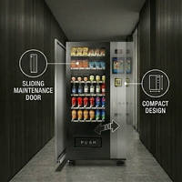 Máquina Expendedora de Snacks Automática con Múltiples Funciones Anti-Robo, SDK, Sistema de Refrigeración para 200-300 Unidades, Basado en la Nube