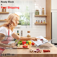 Support de livre ouvert en acrylique transparent 12,5"x9,5"x5,7" pour livres de cuisine, livres d'art, Bibles et magazines - Utilisation à la maison/au bureau 1,1 kg
