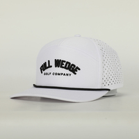 Casquette de baseball 7 panneaux de haute qualité avec patch brodé et trous découpés au laser, cordon imperméable, Gorras personnalisées en gros