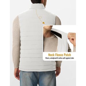 Rdruko <b>Men's</b> Winter Puffer <b>Vest</b> Sherpa Lined Quilted Insulated <b>Thermal</b> Outdoor Hiking Warm Outerwear - Product Image 3