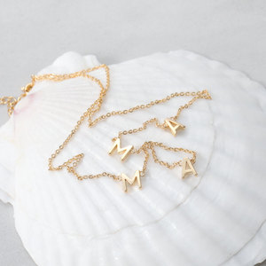 Collares delicados para el día de la madre, colgante de acero inoxidable chapado en oro de 18K con letras para mamá - Product Image 5