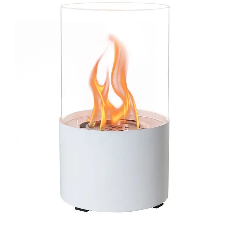 Nuevo diseño de acero y piedra de mesa Fire Pit Etanol Chimenea Chimeneas al aire libre sin humo Fire Pit Table