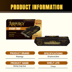 Trampas Adhesivas Multi-Insectos, Paquete de 10, Adhesivo No Tóxico con Cebo para Atrapar Cucarachas, Control de Plagas en Interiores del Hogar - Product Image 6